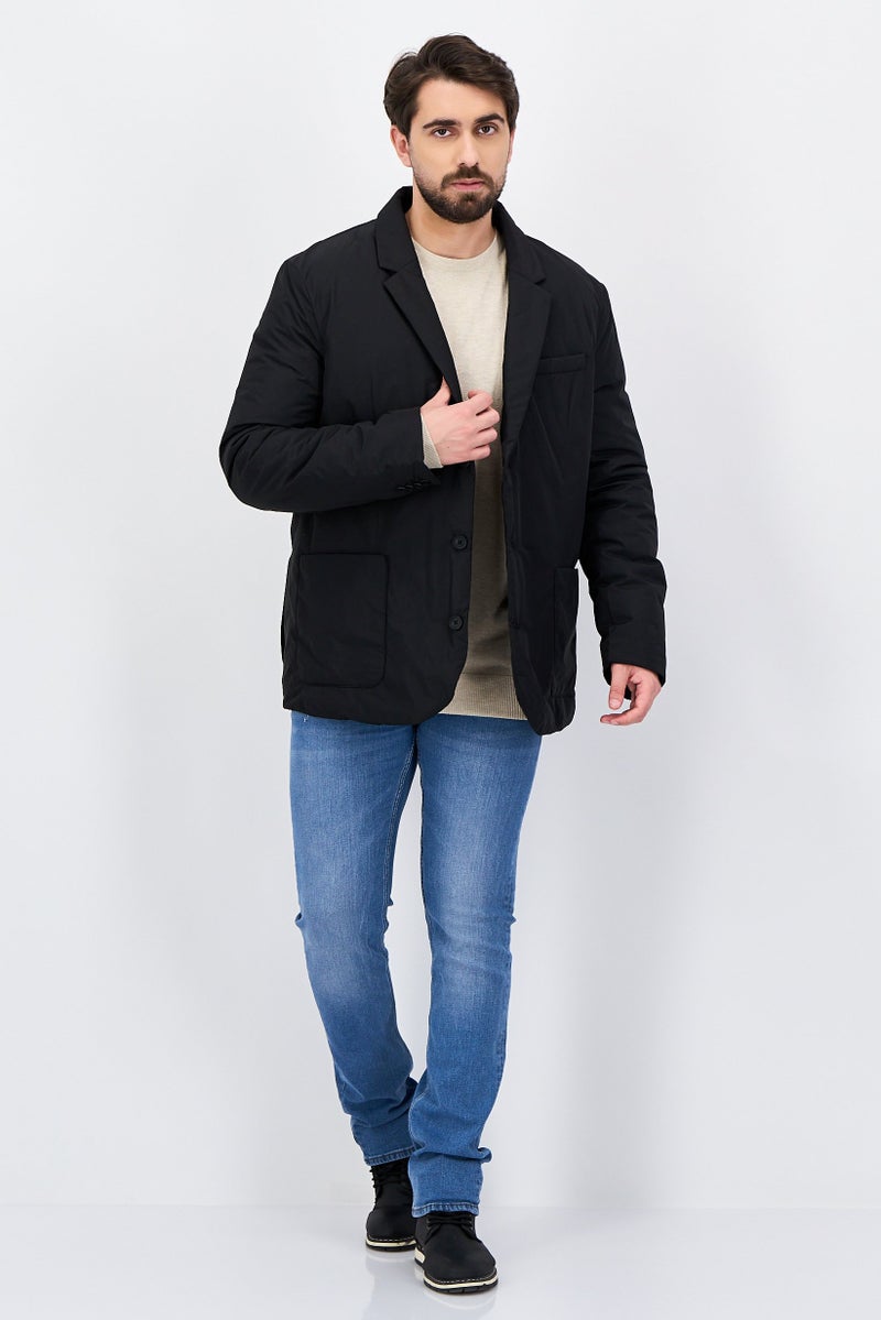 Celio Men Slim Fit Long Sleeve Plain Blazer, Black - Image 4